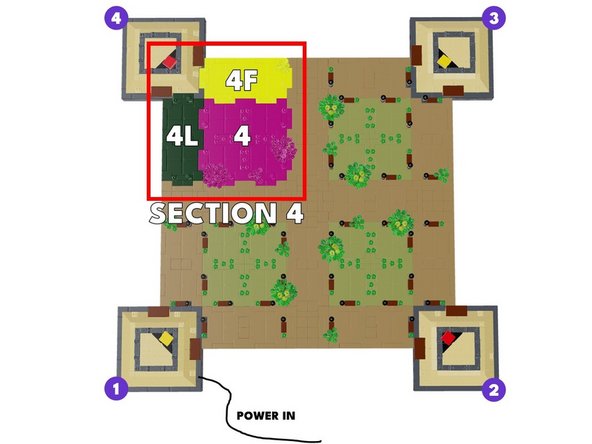 The first illustration for this step shows the three panels you will be working with in Section 4 of your Eiffel Tower base.