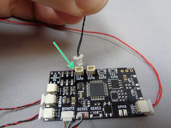 Take the four light strips from Bag 2 and the four 12&quot; (30.4cm) black connecting cables from Bag 1 and make two strings of lights by connecting two light strips end-to-end as shown in the first photo.