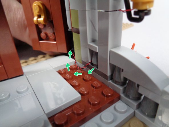 Although not shown in these photos, it helps to use the LEGO brick separator that came with your mansion set to remove these pieces.