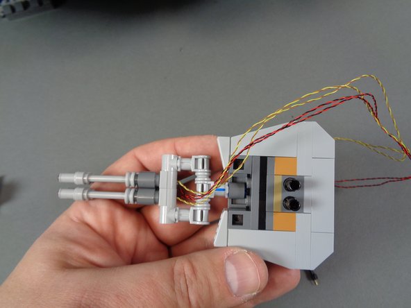 Your laser cannon may have different color wires, different length wires, or wires of different thicknesses than those shown in these photos.