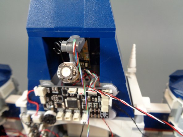 You can use some of the dark bluish gray plates and jumper plates from the &quot;Lower Level Lights and Parts&quot; bag to help in mounting the color-changing spotlights.