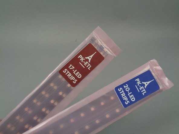 For the top section of your Eiffel Tower, you will use the remaining two bags of light strips (eight strips in each bag).