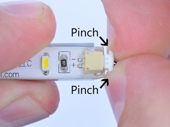 If you need to remove a plug from a light strip, don't pull the plug out by pulling the wire-- doing so could cause the wires to break away from the plug or pull out of the plug.