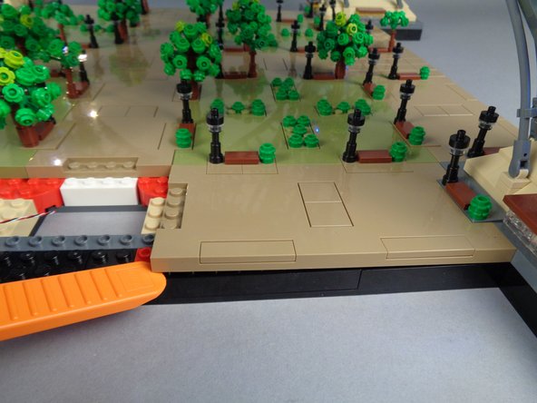 Next you will remove Panel 2F as shown in the photos for this step.  This will allow you to finish running the control cable to where you will work on the next group of lamp posts.