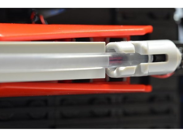 Note that the &quot;blasters&quot; have little black tubes inside to block sideways glow of the red LEDs.