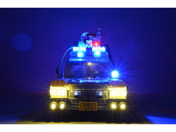 You have finished installing your Ecto-1 light and sound kit!