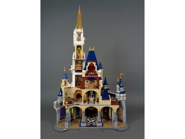 As shown in the photo, you should now have all three sections of your castle re-assembled.