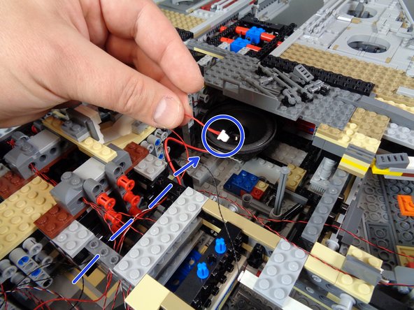 Take another 12&quot; red 3-wire cable from the Main Control and Connecting Parts bag, along with another BRANCH09X adapter board.