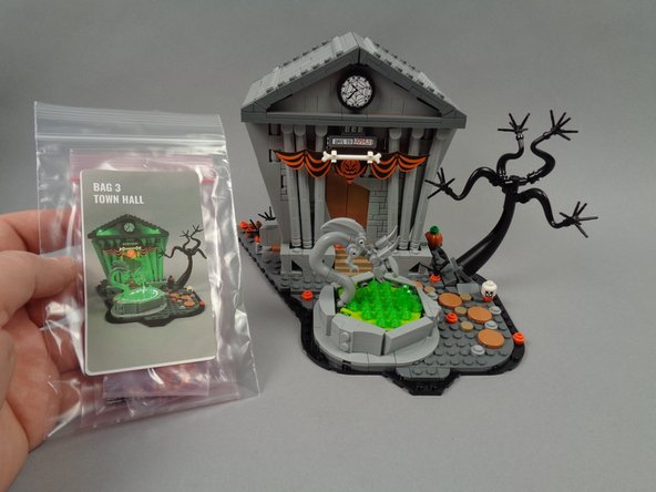 Next, you will install lights into the town hall.