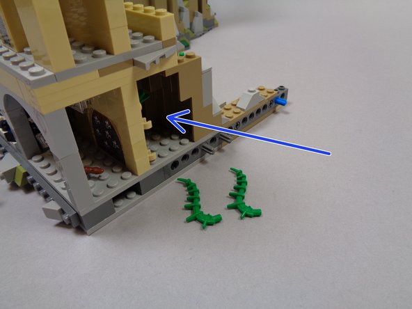 Next, carefully remove the bridge walkway.  This large piece should come off in one part.