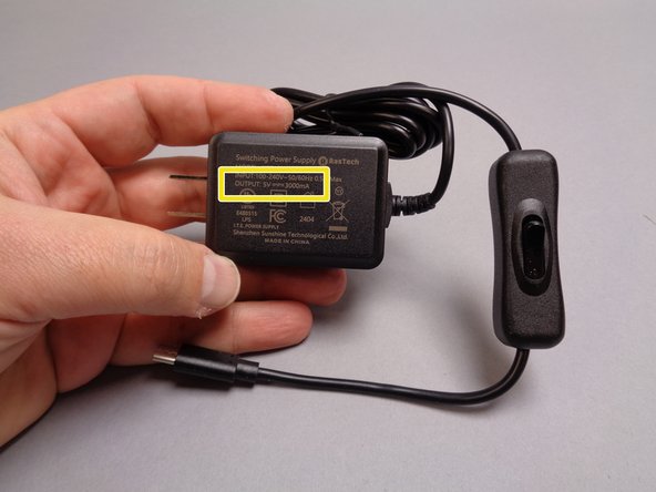 Because of the large number of LED lights included with your Eiffel Tower kit, a special USB-C power adapter is provided.  To guarantee proper operation of your lights, you must use only this adapter to power your kit.