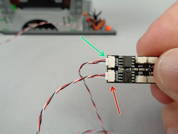 The second photo for this step shows how each wire should be connected: