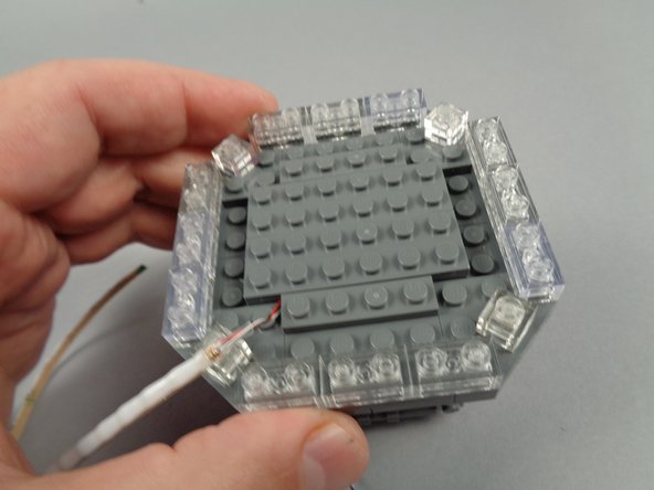 Be careful when attaching plates not to pinch any wires of the flexible LED light strip.  Wires should pass between, not on top of, studs.