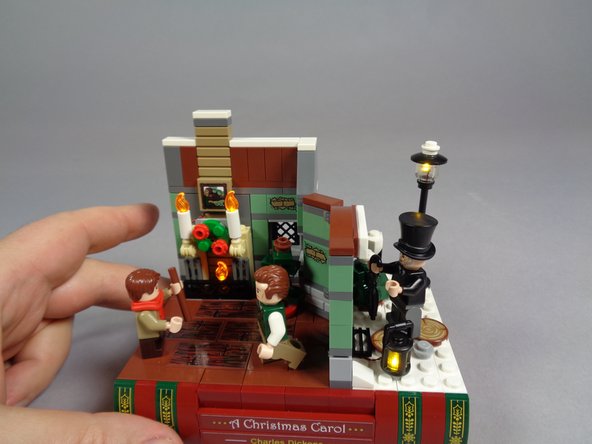 Once all five of your lights are connected to the battery board, you can turn on the battery switch and all five lights should turn on and begin flickering.