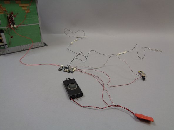 The second and third photos show the final setup after all wires have been connected.