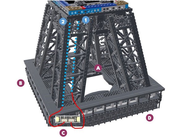 Once again, rotate your tower middle section in a clockwise direction.