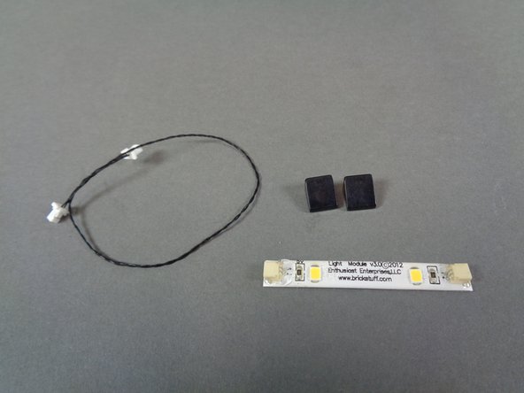 Next you will prepare the light strip that mounts behind the center decorative panel.