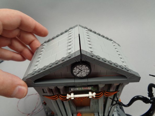 The third photo shows both roof sections re-attached.