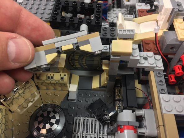 Next, you will mount a light in the door frame of the front interior room.  Note that these steps apply only to those who purchased a kit version that includes interior lights.