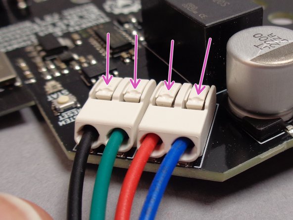 The blue wire is connected to the "PIX2" output.
