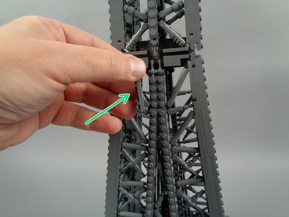 Next you will remove the lower panel of your top tower section, to make room for mounting the inter-level connecting board and the first pair of light strips.