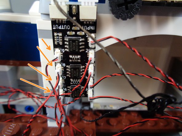 Make sure the lights face upward toward where the inner castle wall will be.