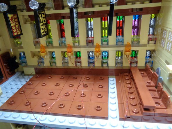 Carefully remove the four torches from the bag and make sure the wires are not tangled.