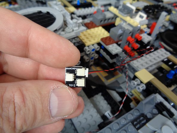All three plugs on the BRANCH04/A4 adapter board are electrically connected.  It does not matter which plug you connect the sound module to.