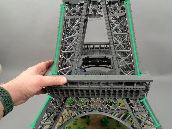 Next, you will prepare to test the lights in the middle section.