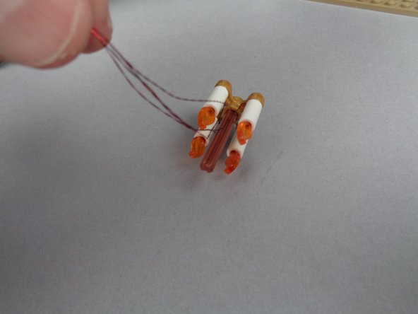 Repeat the previous steps for the remaining three candles in the chandelier.