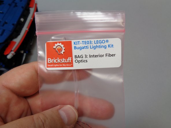 Now you will install the interior fiber optic tubing and Pico LED light.  These parts are included in Bag 3 (labeled &quot;Interior Fiber Optics&quot;).