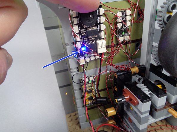Lightning Mode: This is the default mode, and the setup described in this guide where you mounted both cool white LED lights in the garden area in front of the organ room.