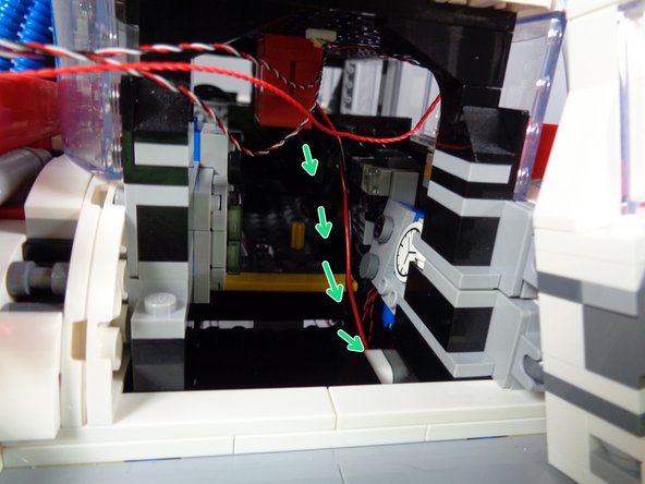 Red roof lights control wire.