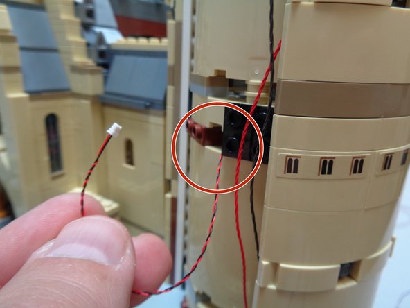 Use the &quot;boat stud&quot; parts to hold the Pico LEDs in place as shown in the first photo.  When attaching the LEDs, make sure they face downward.