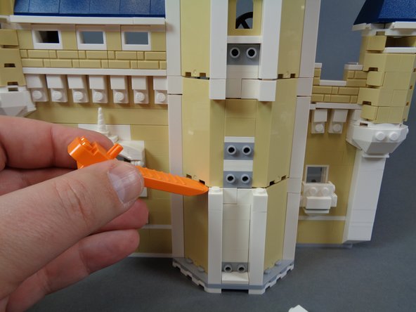 before beginning, make sure you have a brick separator handy, and also make sure you have the original LEGO instruction book available in case you need help re-constructing the middle section later.