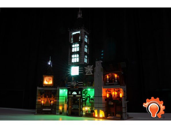 You have finished installing your Haunted Mansion light and sound kit!