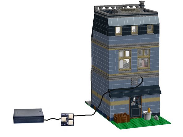 The Brickstuff lighting system is designed to support up to 100 lights or more on a single string, so you can easily power a block of buildings or a very large creation with a single power source.