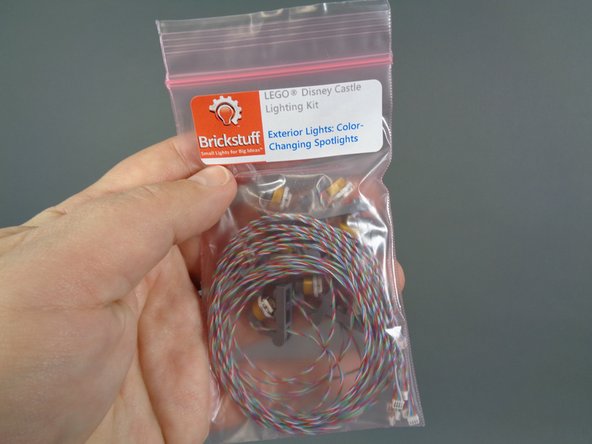 Also inside the box labeled &quot;Main Control Board and Spotlights,&quot; there is a bag labeled &quot;Color-Changing Spotlights.&quot;  There are nine spotlights in this bag-- you will use four of them for this step.