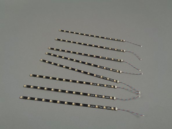 The yellow box shows the four adapter boards you will use to create a chain connecting all light strips on this level.