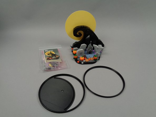 You will begin by installing lights in the moon section of the LEGO set.