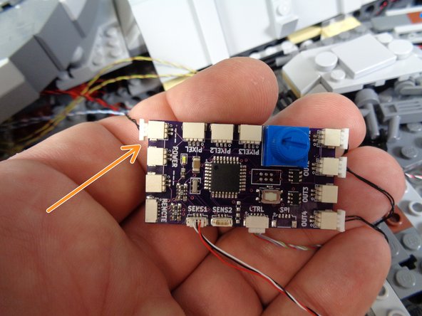 Note that the color of the magnetic switch wire may be different than the wire shown in the photo-- you may have black wires or red/black wires.  Also, your wires may be thicker than the wires shown in the photo.  That is ok.