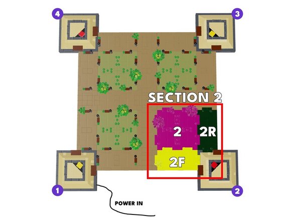The first illustration for this step shows the three panels you will be working with in Section 2 of your Eiffel Tower base.