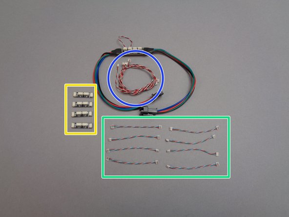 The first photo for this step shows the contents of Box 2 of your Brickstuff kit.