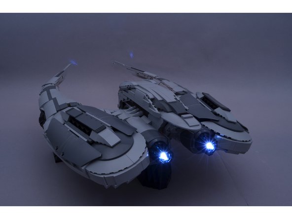We hope you enjoy your Cylon Raider light kit as much as we enjoyed making it for you.