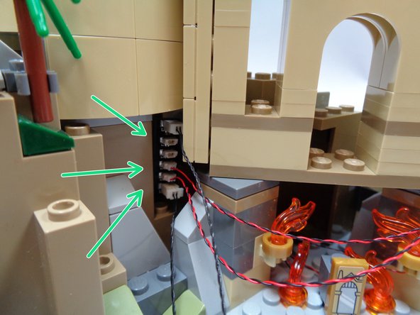 As shown in the third photo, mount the BRANCH15 adapter board to the space under the tower next to the Mirror of Erisred room.