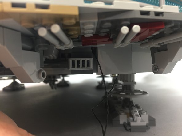 Your kit includes four additional parts you can use to extend power outside the Falcon.   You might want to do this, for example, if you have a diorama and you don't want the power wires to be as visible.