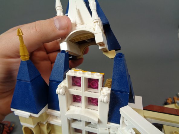 Next, you will mount the third warm white Pico LED light in the archway outside the bedroom window.