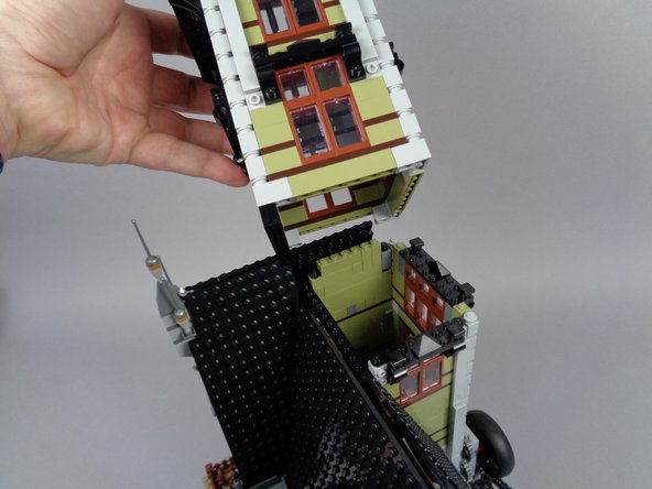 As shown in the photos for this step, you should now be able to remove the top tower section.  Apply pressure evenly and work slowly to loosen the top section by moving back and forth several times, then remove.