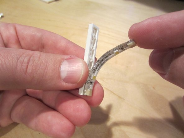 If mounting in a LEGO® creation, we recommend attaching the Light Strips to 1x6 plates first-- this ensures a snug fit, but also allows for repositioning later if needed.