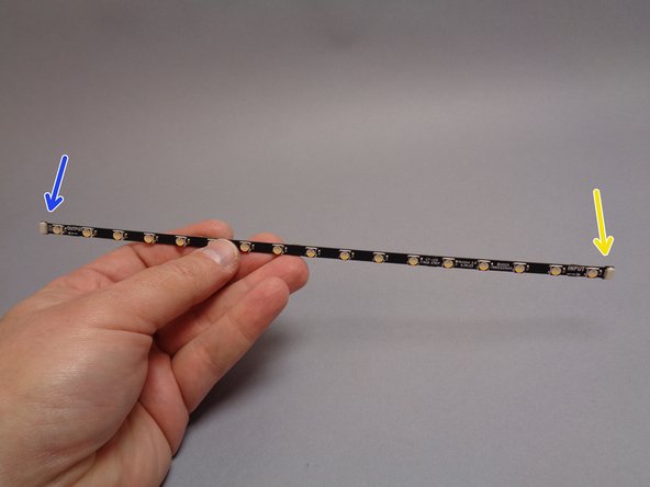 The photos in this step show the 17-LED light strips in greater detail.